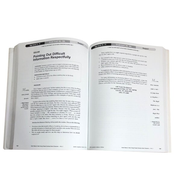 Good Ideas Vol 2 To Help Young People Develop Good Character Josephson Institute - Picture 7 of 9